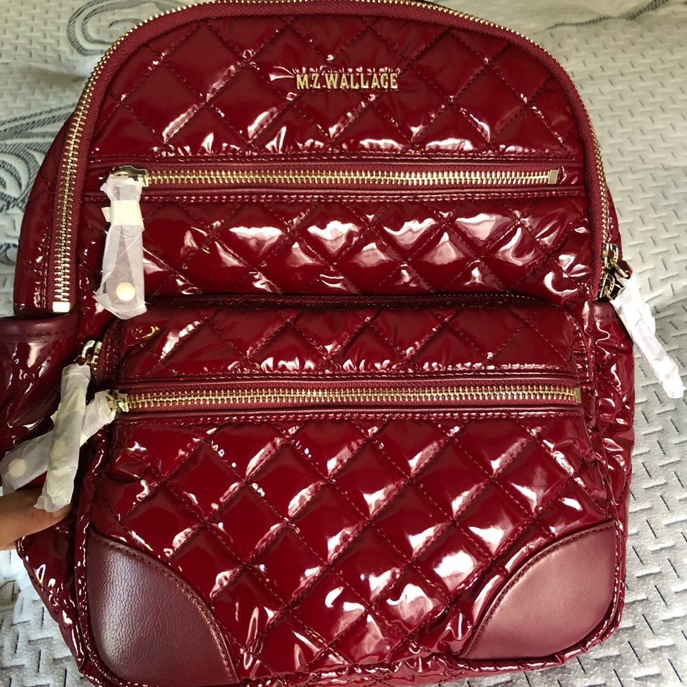 MZ Wallace Crosby - Small- Cranberry Lacquer- NWT